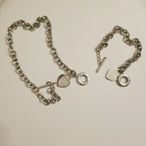 Tiffany & Co. Toggle Necklace and Bracelet Set 925